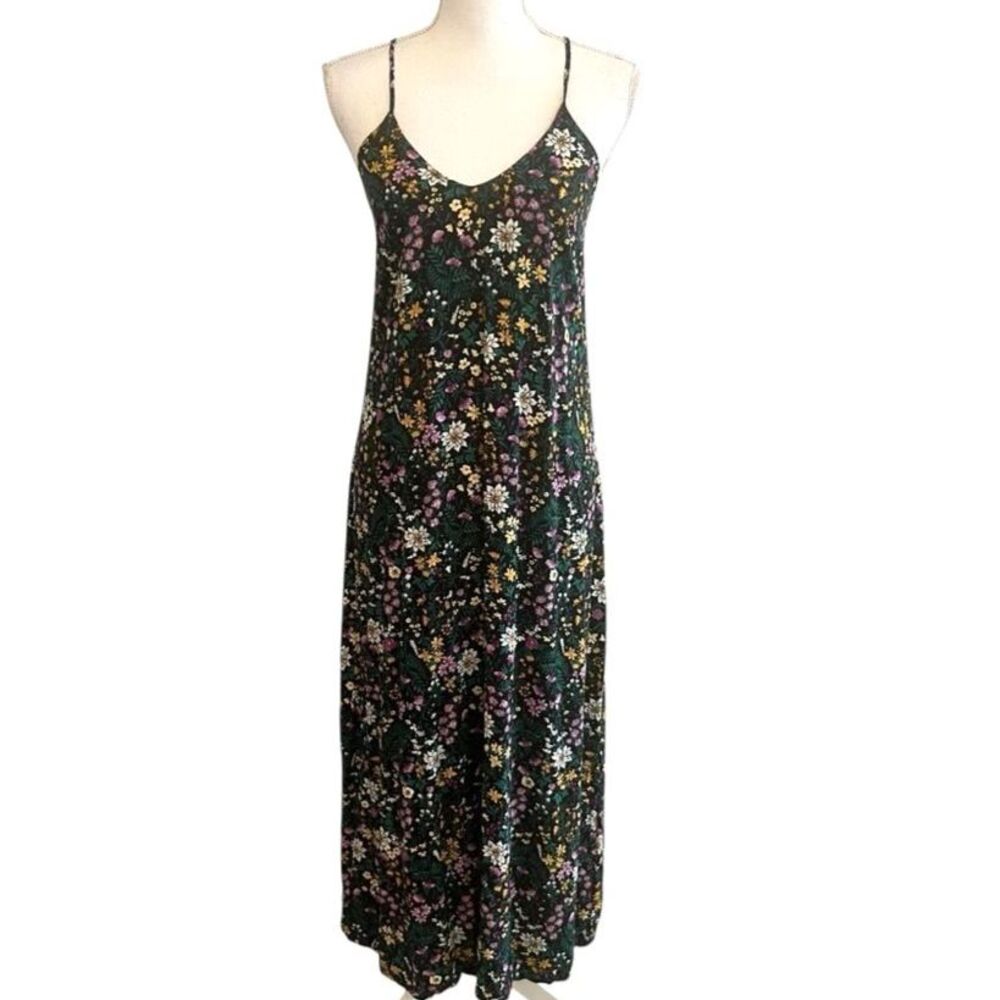 Old Navy Womens Fairy Grunge Maxi Slip Dress Sz S Floral Boho Cottage Romantic